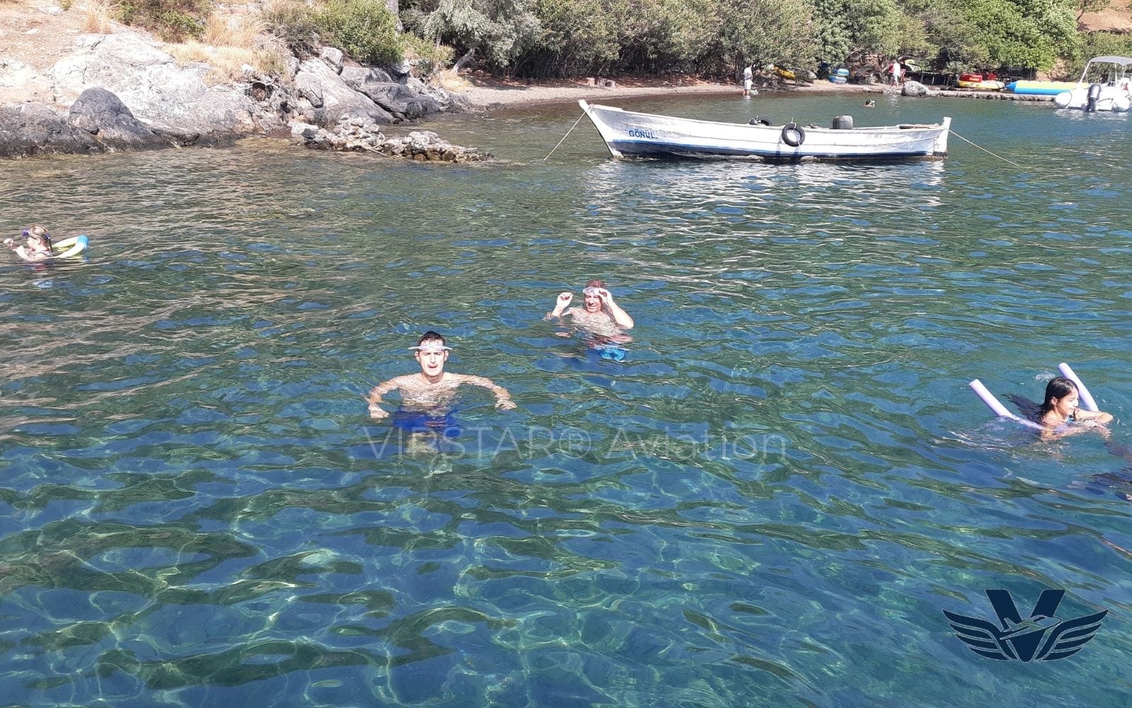 Luxury yacht swimming stop in Gocek - Crystal clear turquoise waters