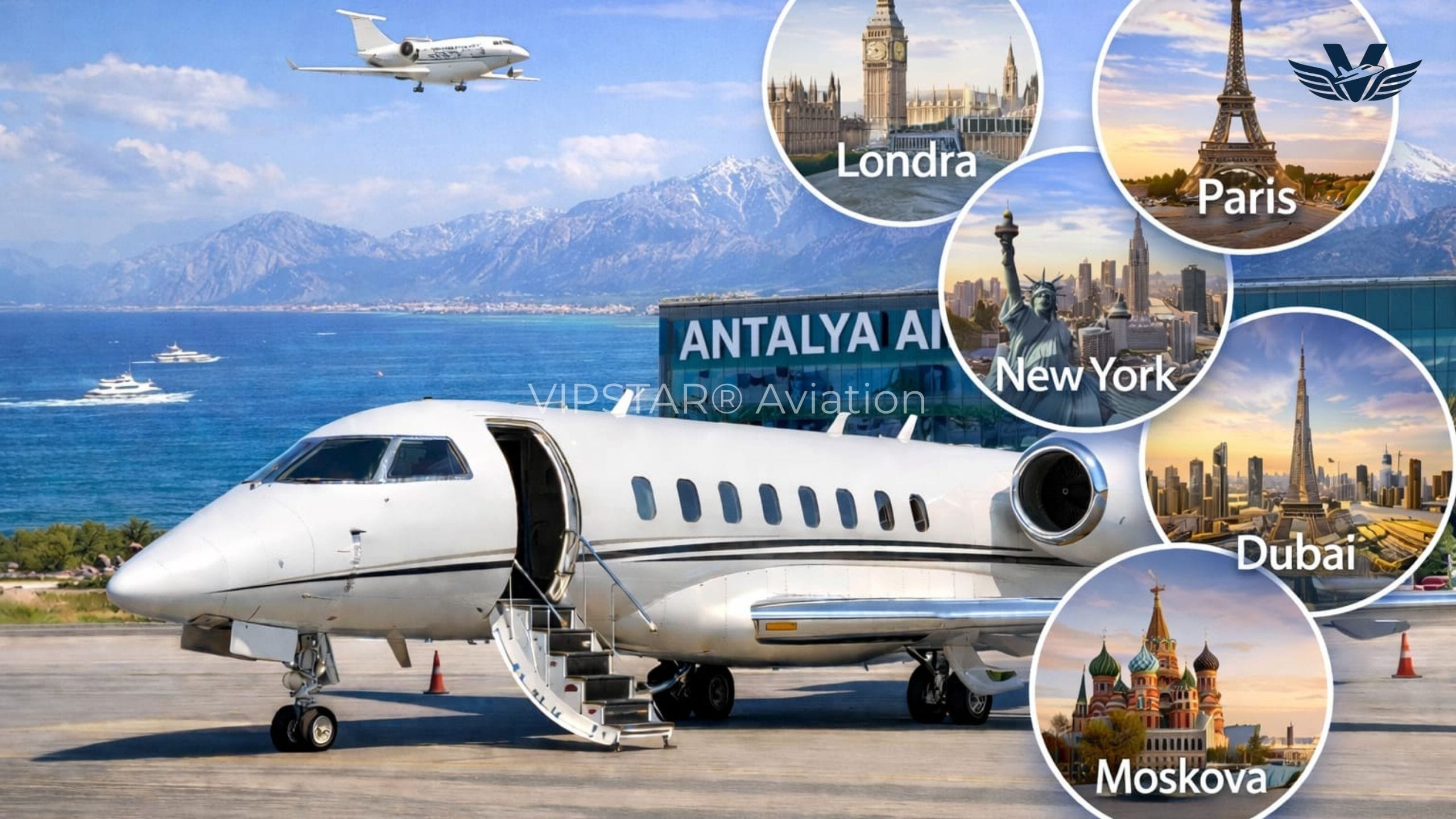 Antalya çıkışlı yurtdışı özel jet rotaları