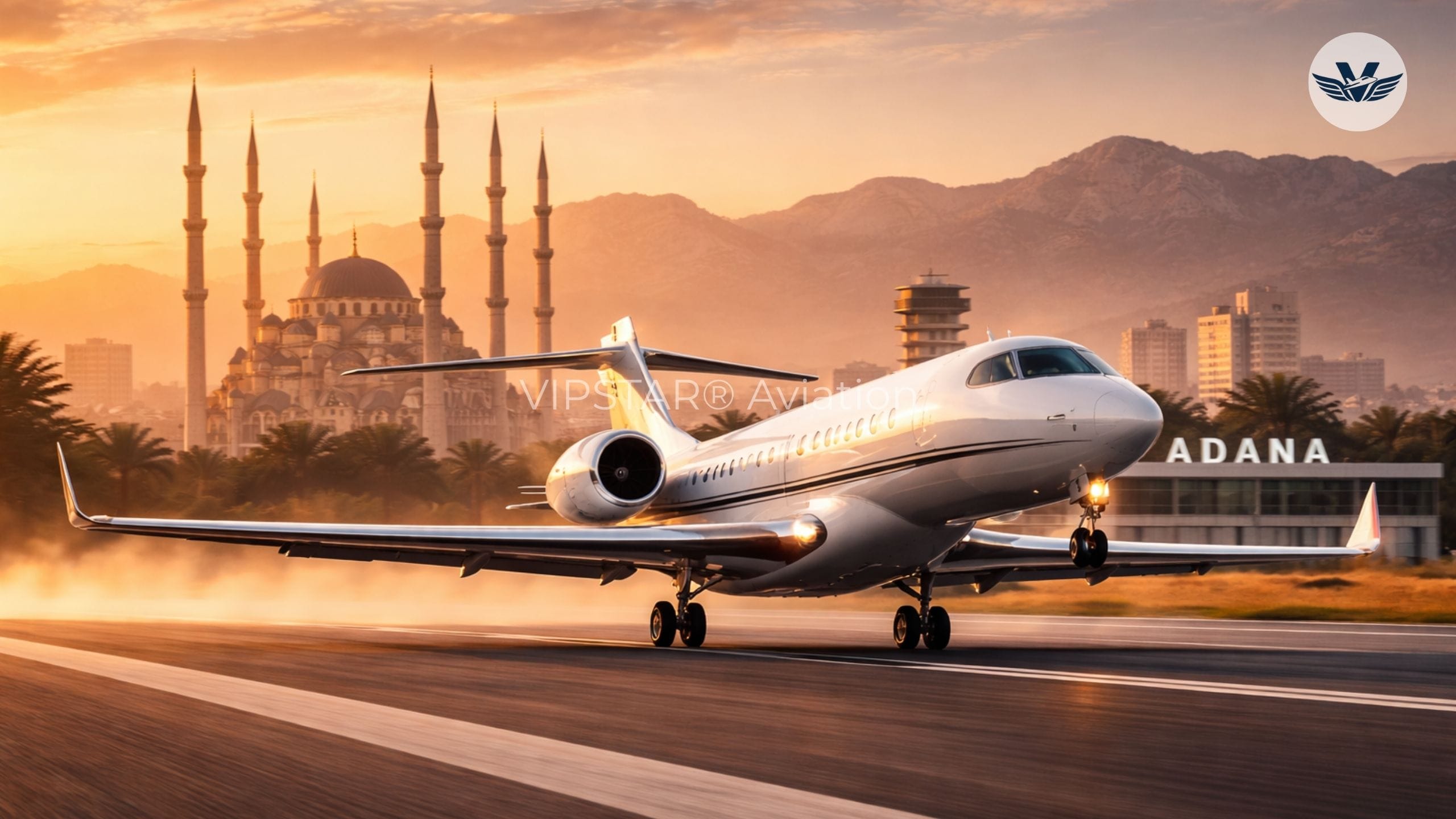 Adana çıkışlı özel jet kiralama ile ADA GAT terminalden VIP jet charter uçuşu