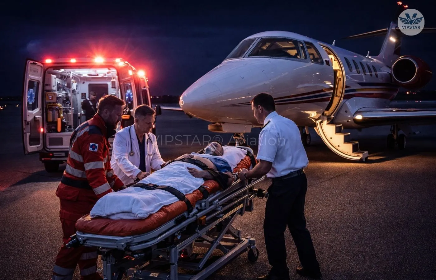 Gece ambulans uçak operasyonu: acil hasta transferi için 7/24 hazır kalkış planı