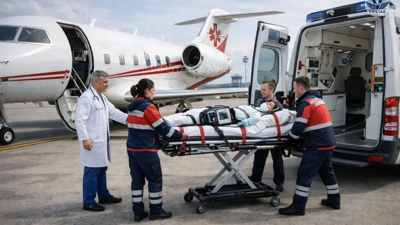 Avrupa ülkeleri arası hava ambulansı operasyonu