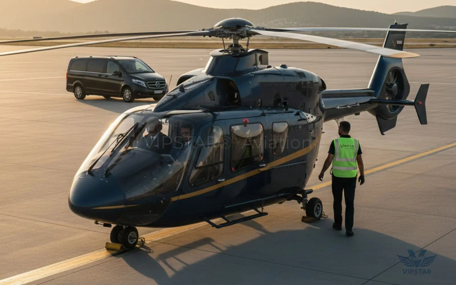 VIPSTAR Aviation helicopter operation and safety standards at Bodrum Airport BJV