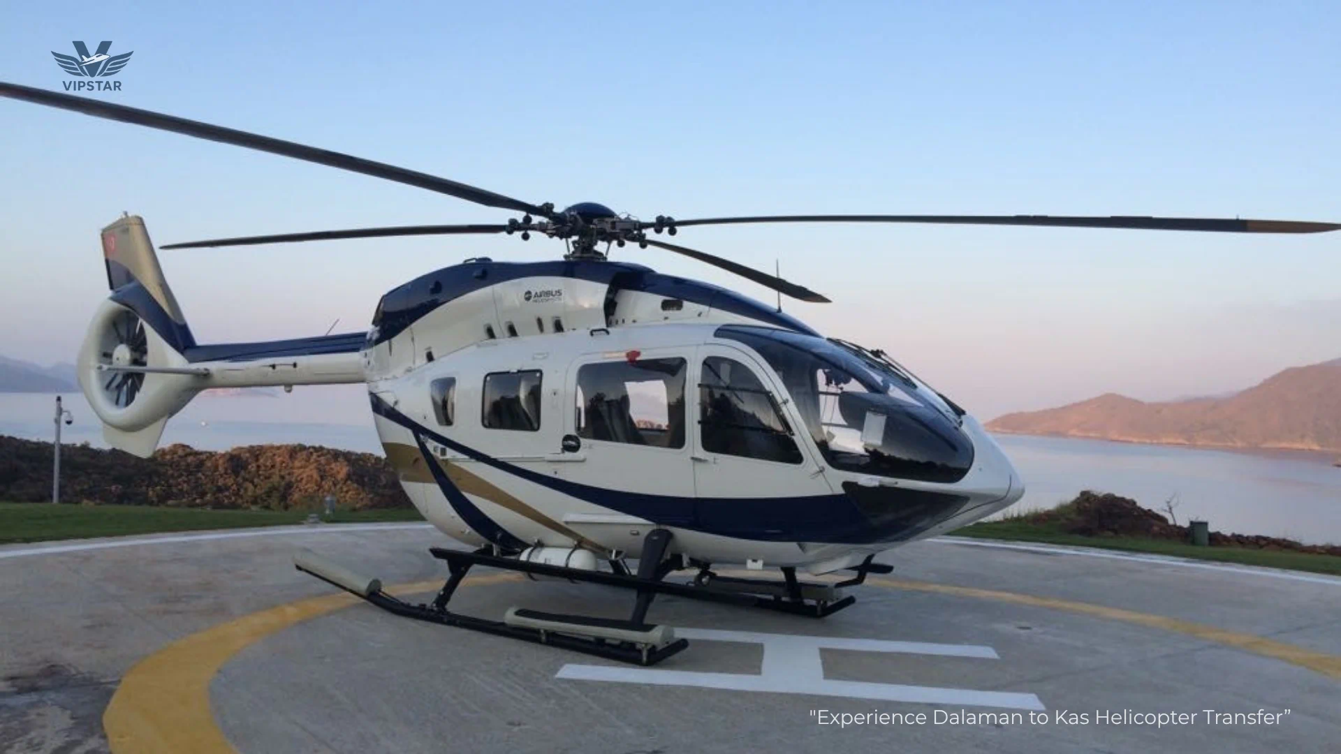 Dalaman to Kas Helicopter Transfer | VIPSTAR Aviation Dalaman to Kas Helicopter Transfer Airbus H145 - VIPSTAR Aviation