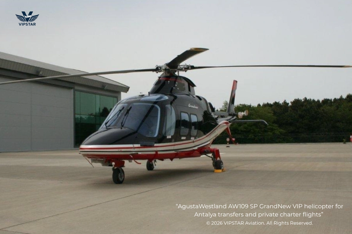 AgustaWestland AW109 SP GrandNew VIP helicopter for Antalya transfers and private charter flights