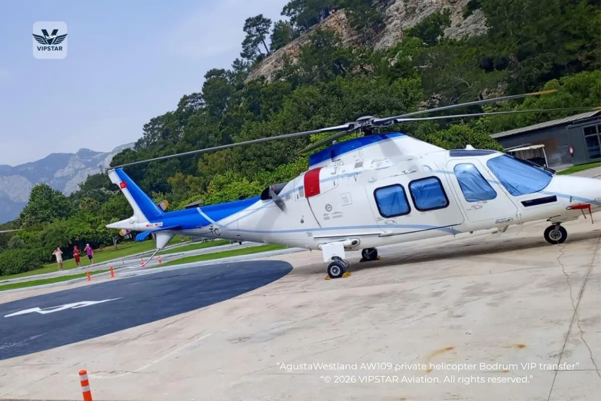 AgustaWestland AW109 private helicopter Bodrum VIP transfer