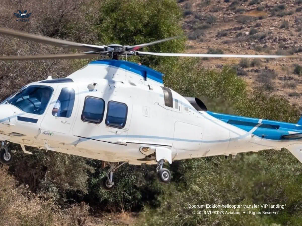 Bodrum Edition helicopter transfer VIP landing
