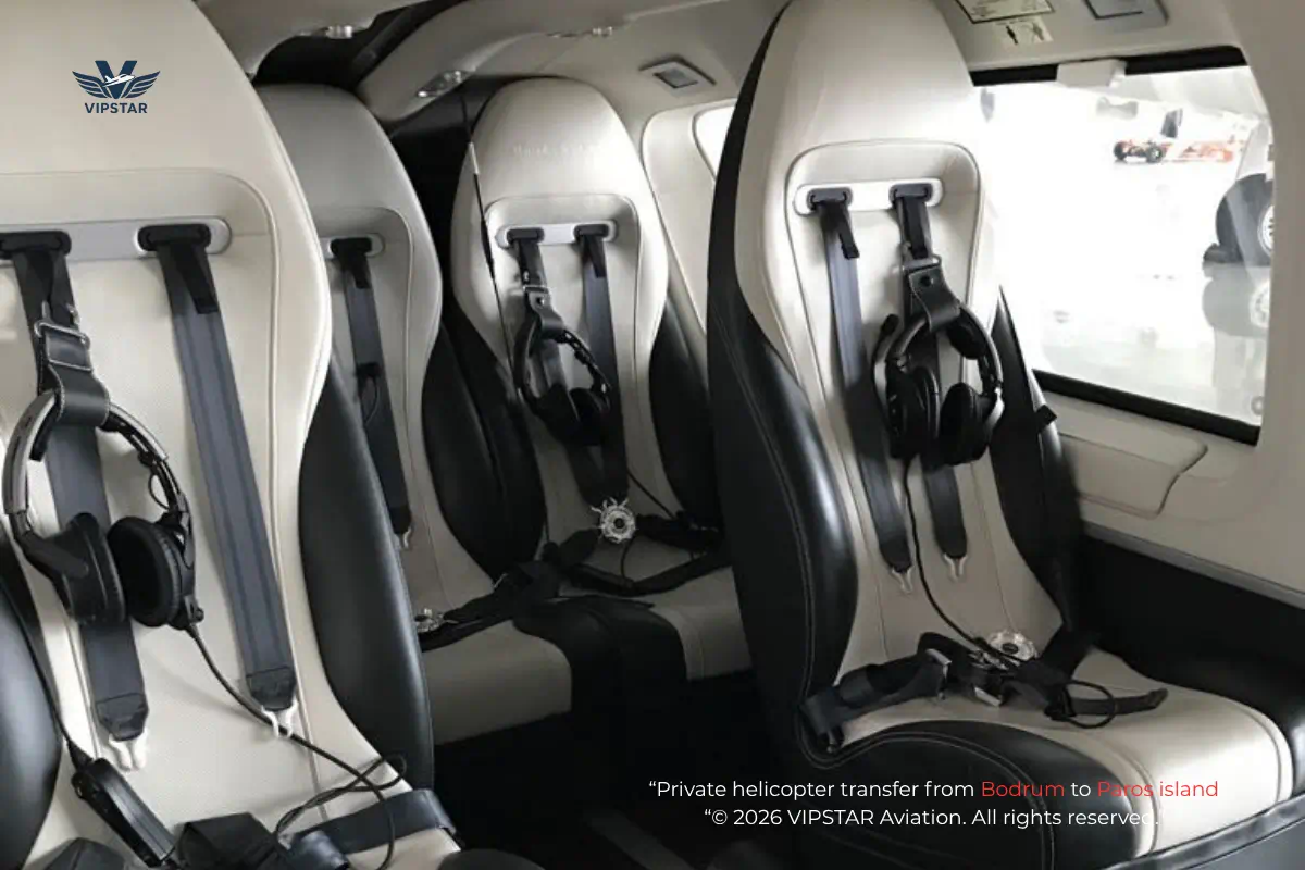 Private helicopter transfer from Bodrum to Paros island