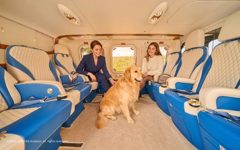 VIP Cabin - Tour Comfort VIP helicopter fleet AW139 cabin interior Bosphorus tour