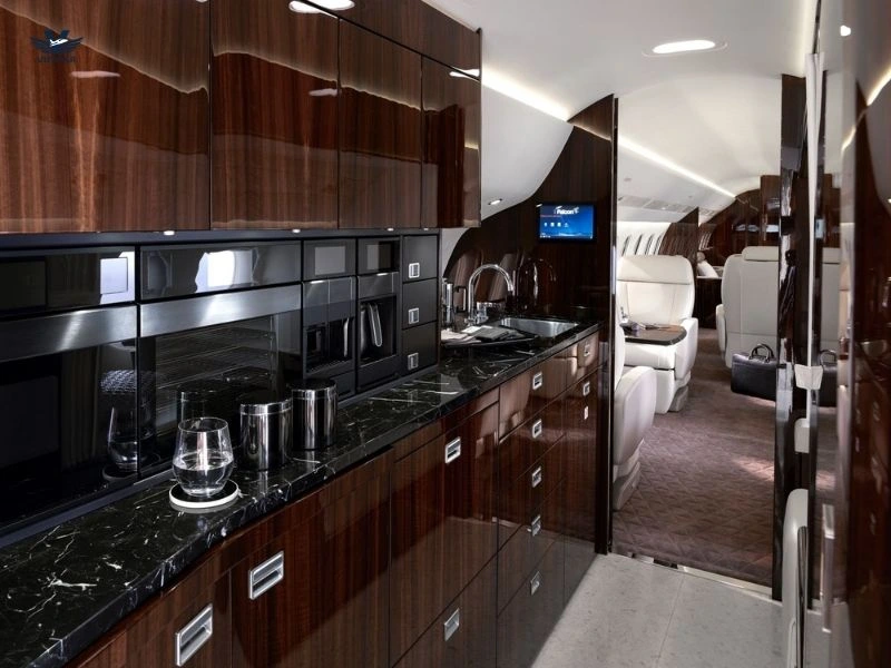 Dassault Falcon 8X full-size forward galley refreshment center