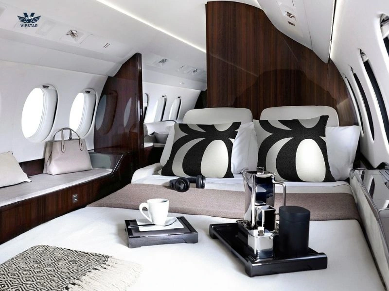 Dassault Falcon 8X full flat bed sleeping stateroom configuration Turkey