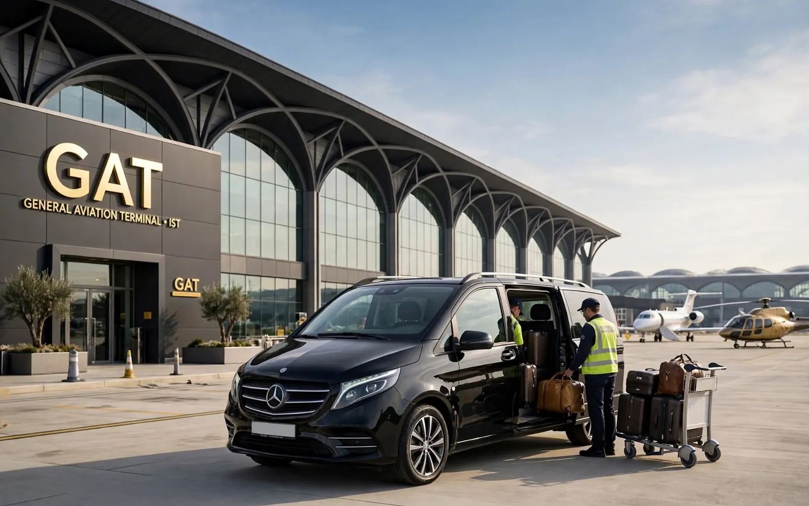 IST GAT VIP Ground Transfer Integration - Istanbul Helicopter | VIPSTAR Aviation Istanbul Airport GAT terminal VIP ground transfer for helicopter charter